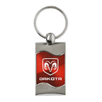 Red Rectangular Wave Keychain - Officially Licensed for Dodge Dakota