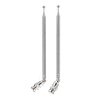 2X Telescopic BNC Antenna 7 Sections for Radio Scanner (VHF UHF AM FM)