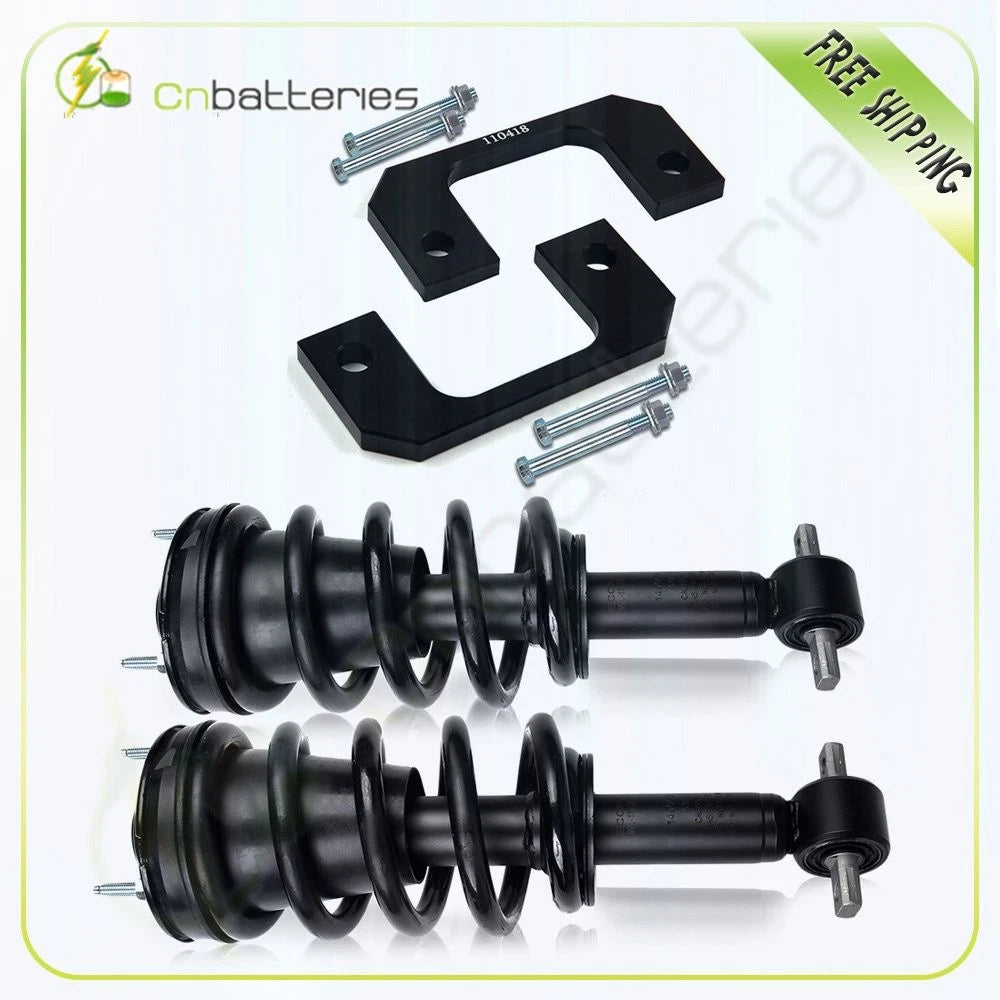 2X 1/2" Front Leveling Kit & 2X Front Complete Struts for Silverado Sierra 1500