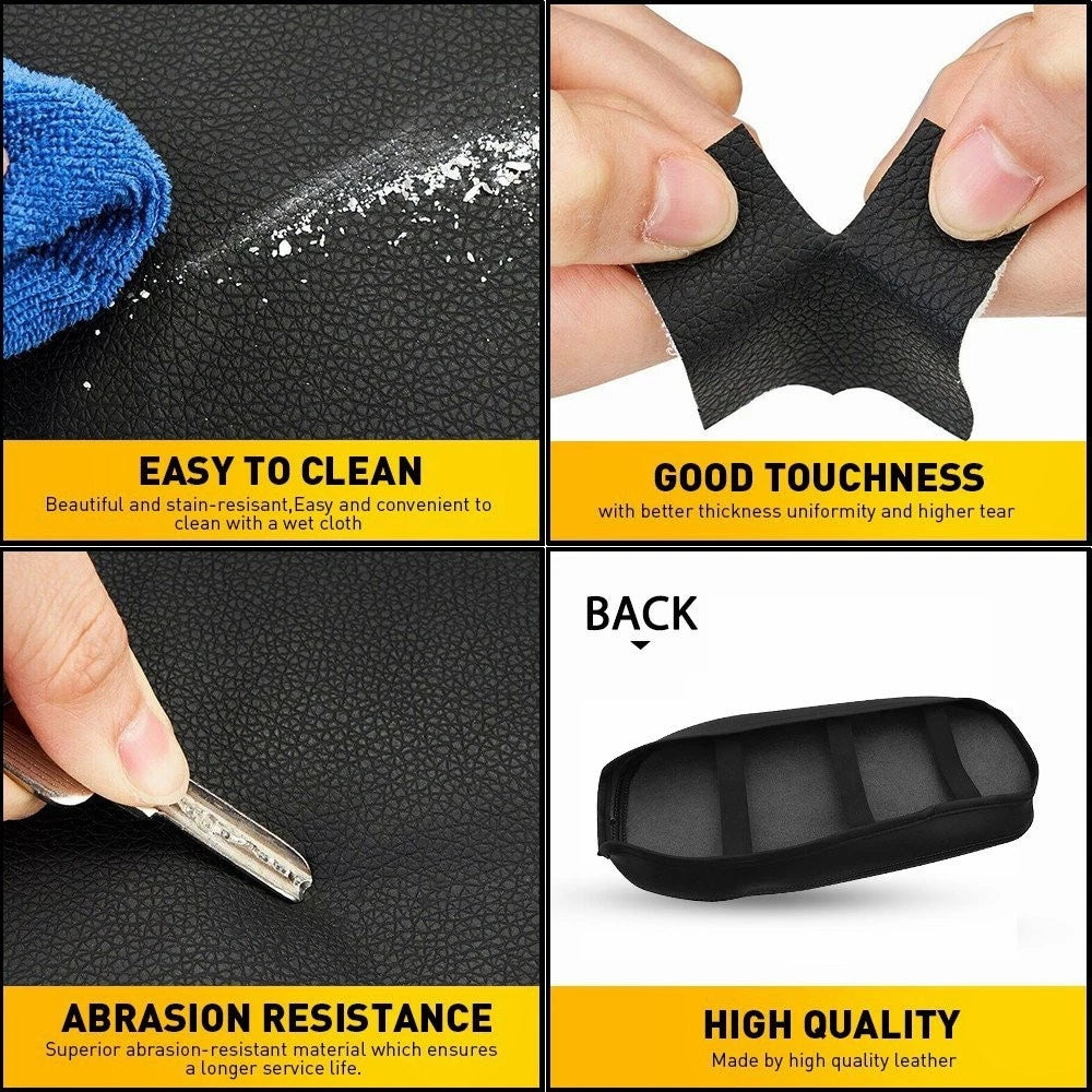 Black Leather Center Console Lid Cover for Toyota RAV4 EV (2019–2025)
