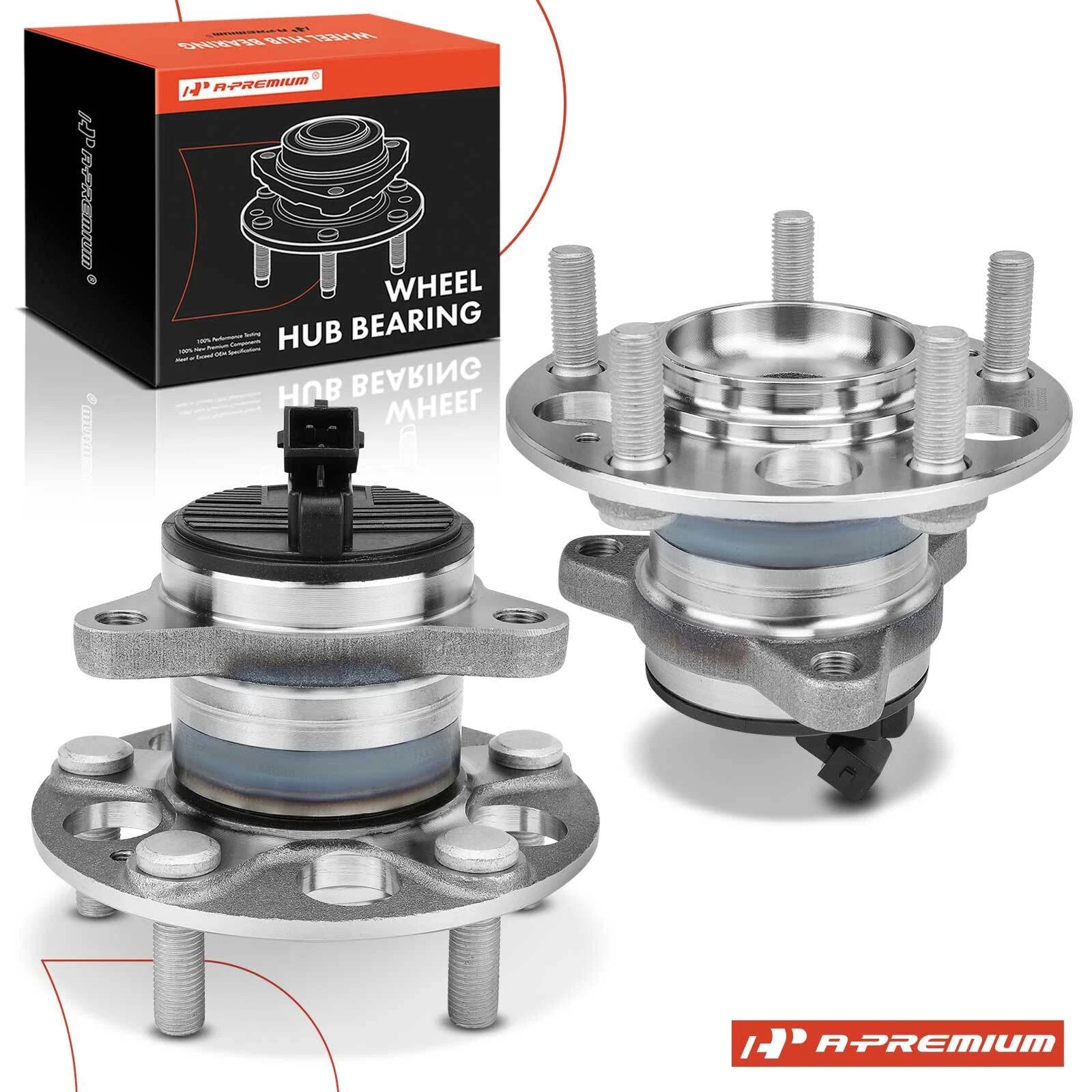 2X Rear Wheel Hub & Bearing Assembly w/ABS for Hyundai Elantra