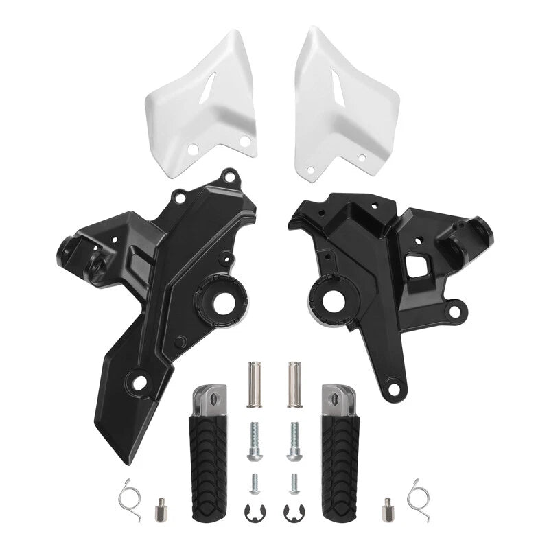 Driver Footrests Footpegs Brackets for Kawasaki Ninja 650 Z650 (2017–2024) Black