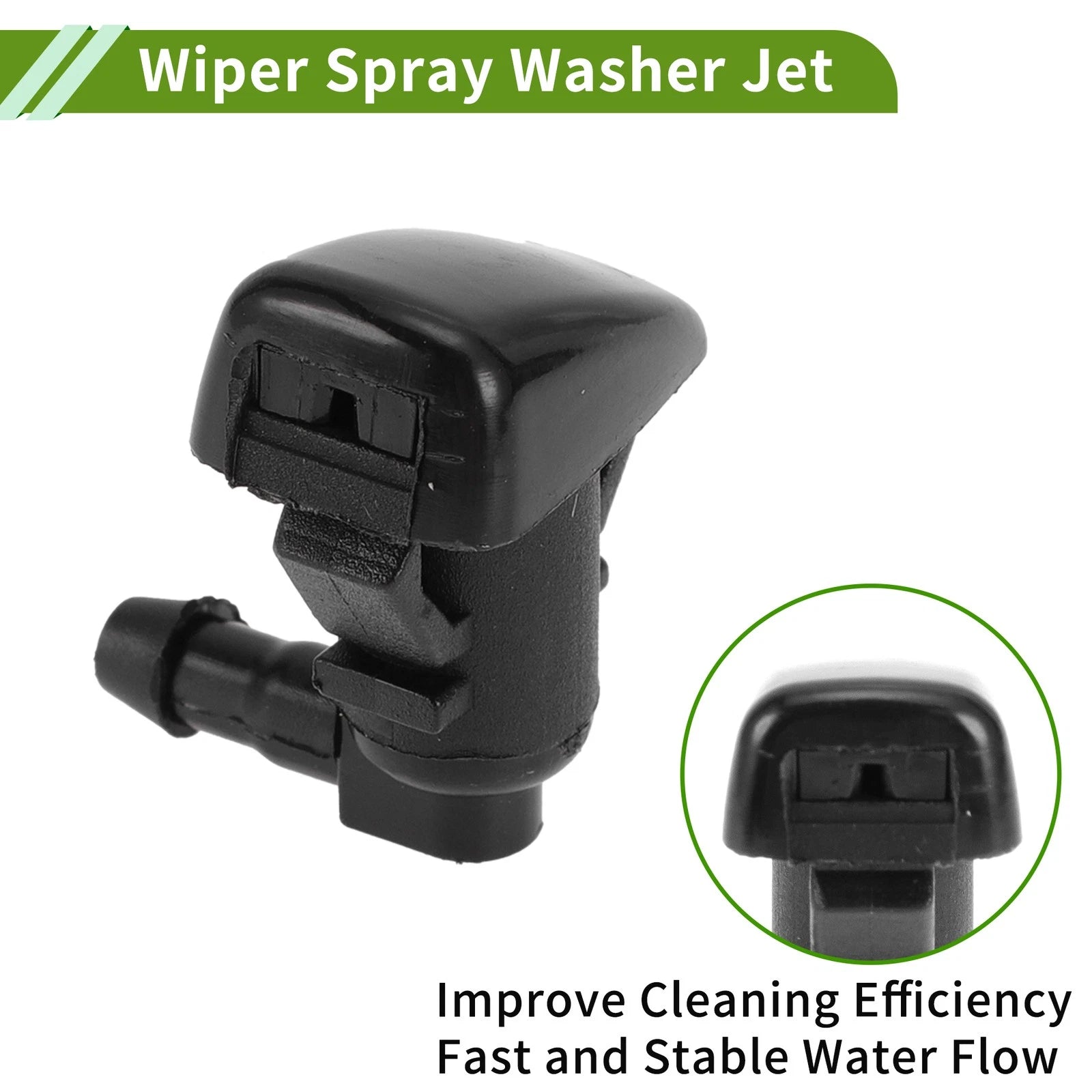 Windshield Washer Nozzle Set with Hose Connector for Chevrolet (No. 95226510)