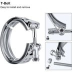 V Band Clamp Kit 2PCS 2.5 Inch for Turbo Exhaust