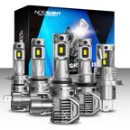 Set of 4 NOVSIGHT 9005 9006 LED Headlight Bulbs 6500K for High/Low Beam