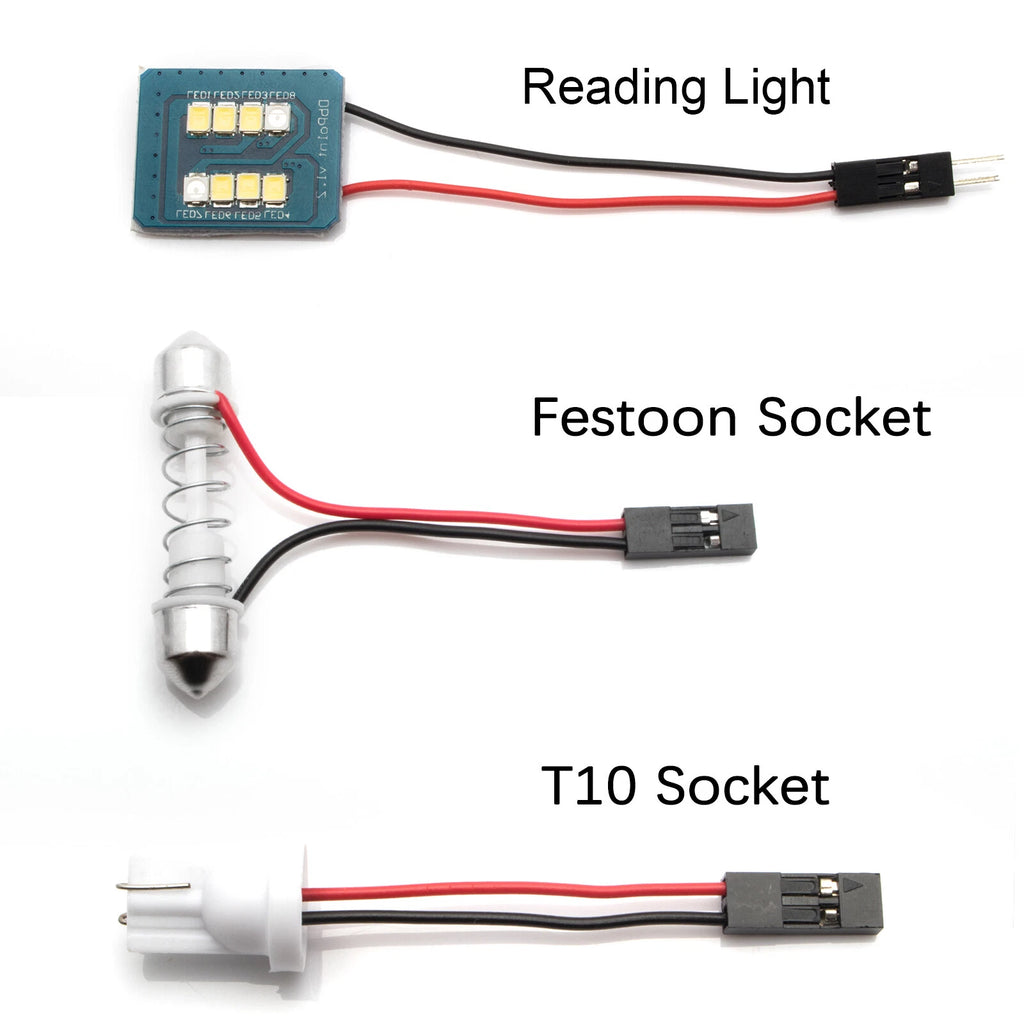 Bright LED Interior Dome Fading Festoon Adapter Bulbs for T10 168 Blue White (2020-2024)