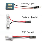 Bright LED Interior Dome Fading Festoon Adapter Bulbs for T10 168 Blue White (2020-2024)