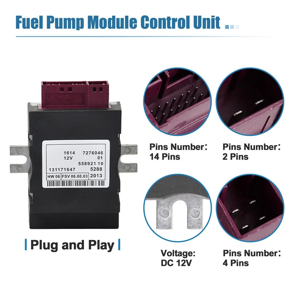 Fuel Pump Control Module EKPM3 for BMW 335I E90 E92 E93 (2006–2012) 16147229173