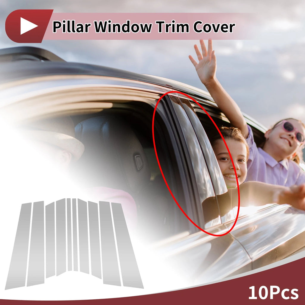 Set of 10 Door Pillar Window Trim for Mercedes-Benz R-Class  Chrome