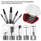 5pcs Screw Extractor Set with Storage Box for Automotive Repairs