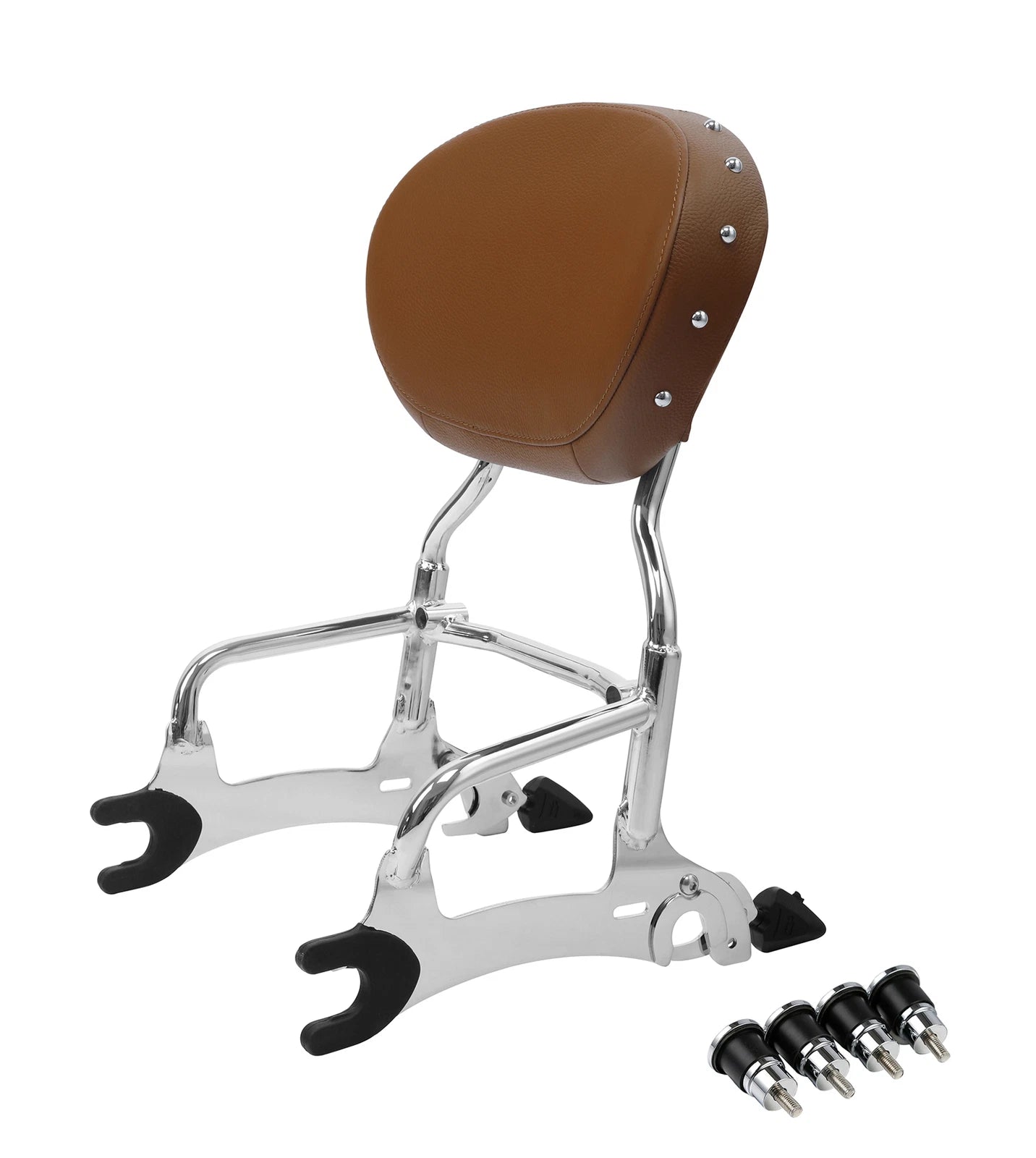 Chrome Sissy Bar Backrest Mount Spools for Indian Chief Vintage (2014–2018)