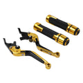 Gold Extendable Brake Clutch Lever Grip Set for Honda Forza 250 300 (2018–2023)