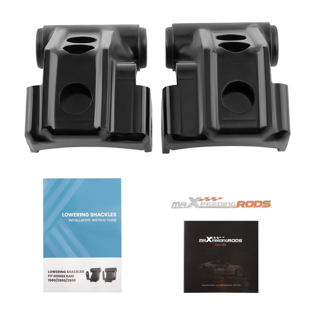 2 Inch Drop Lowering Shackles Kit for Dodge Ram 1500 2500 3500 (2003–2013)