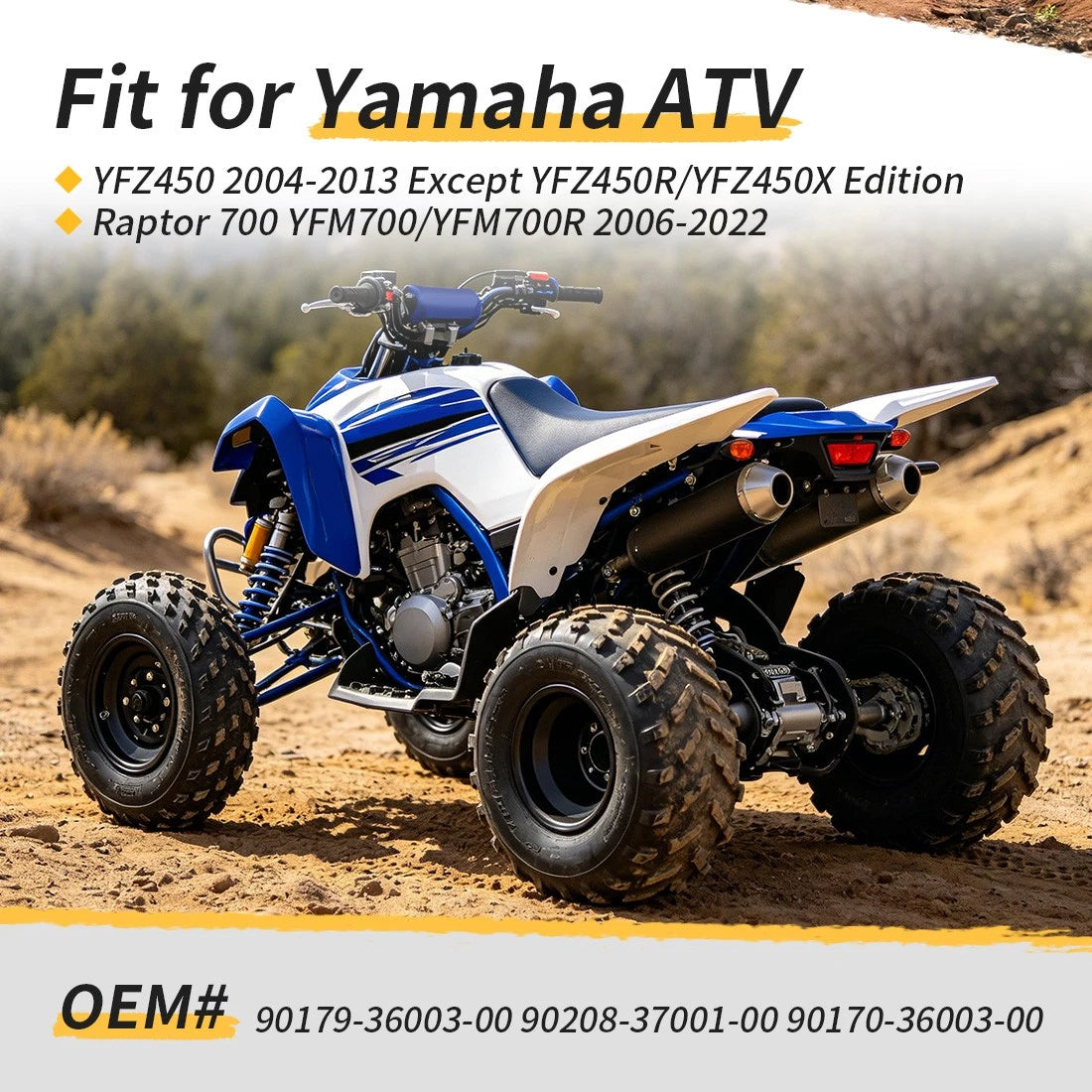 Rear Axle Lock Nut for Yamaha Raptor 700 YFM700R (2006–2022) #90179-36003-00