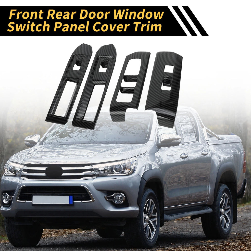 Set of 1 Carbon Fiber Front Door Window Switch Trim for Toyota Tacoma (2024)
