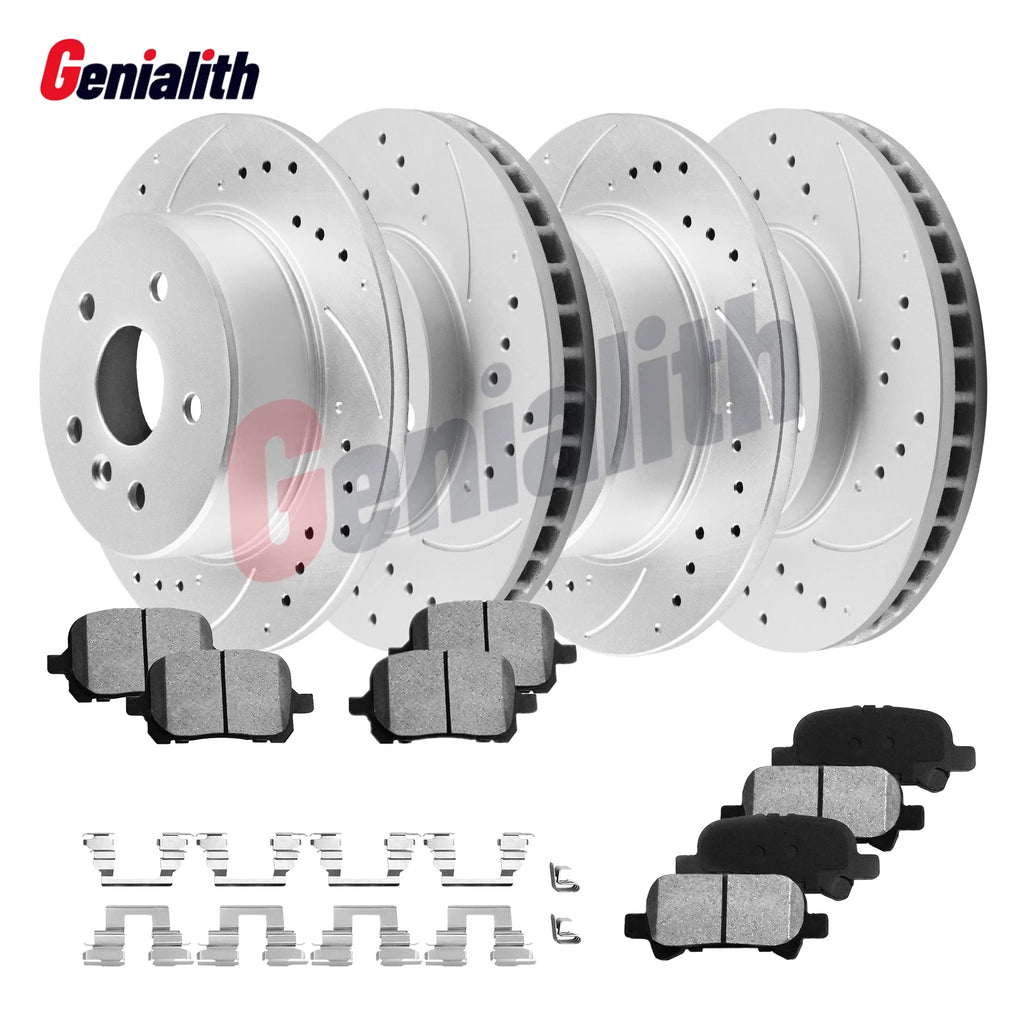 Set of 2 Front 275mm & Rear 288mm Disc Brake Rotors & Pads for Toyota Avalon (2000–2004)