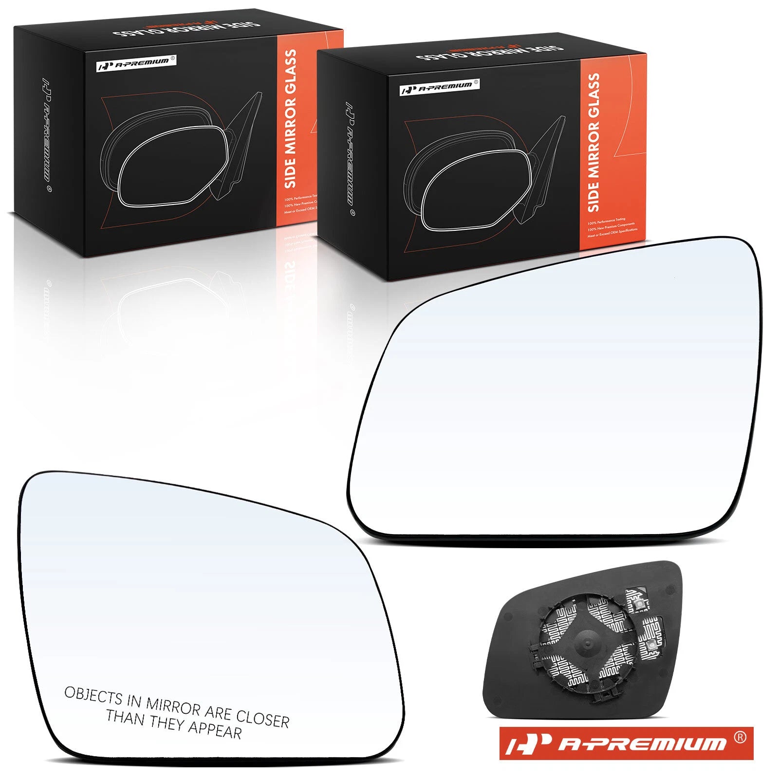 Pair Heated Power Mirror Glass for Mercedes-Benz C230 (2008–2009)