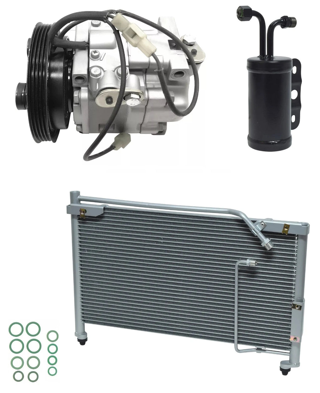 A C Compressor Kit With Condenser for Mazda Protege DOHC 1.8L (1993–1996)