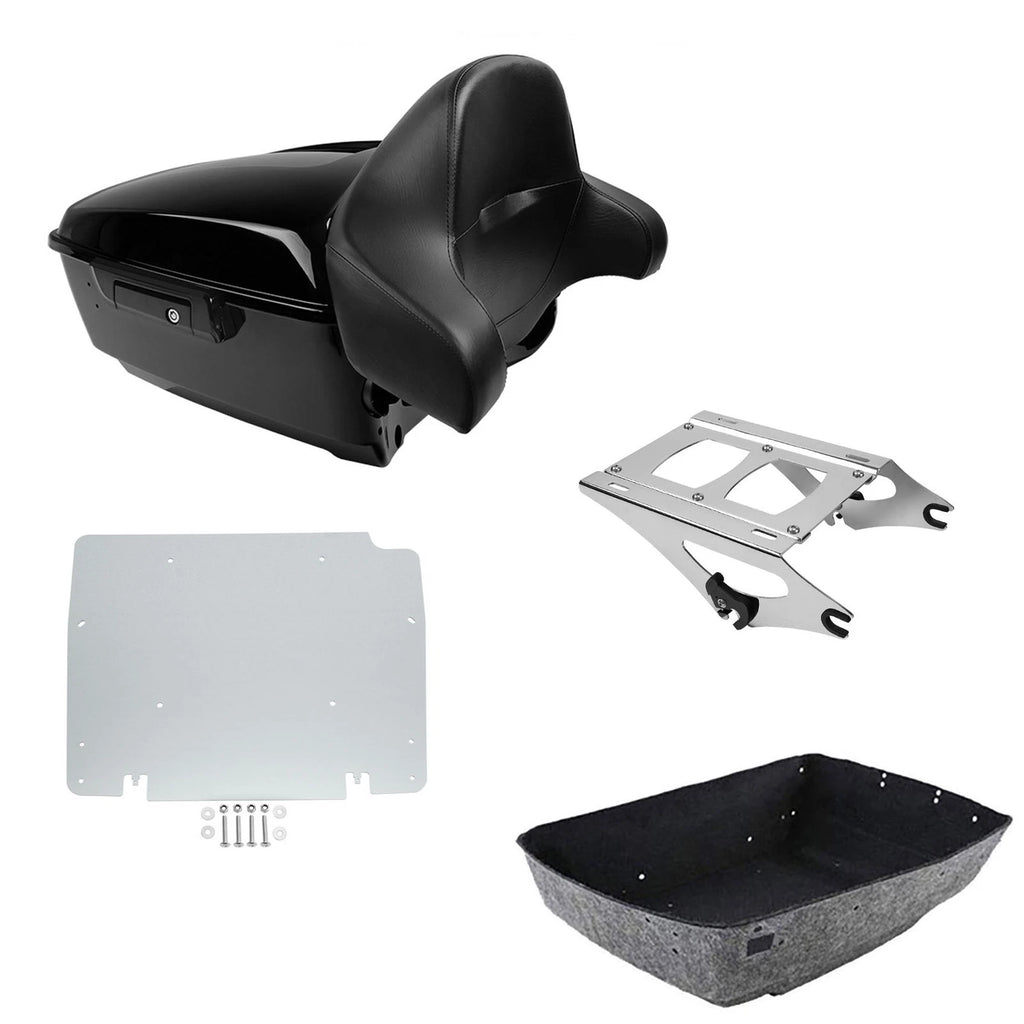 Trunk Backrest Mount Rack Plate for Harley Touring Street Glide (2014–2026)