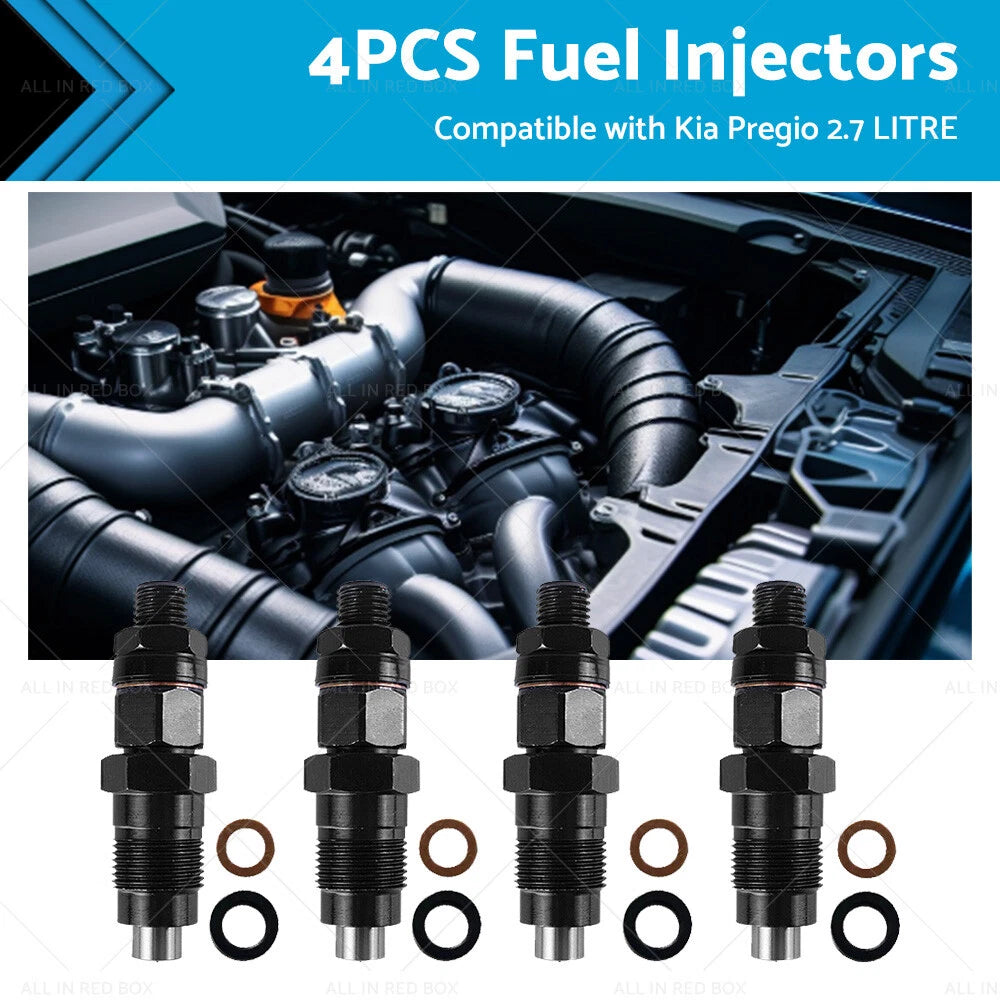 Set of 4 Diesel Fuel Injectors for Kia Pregio 2.7L (Ref. 105078-0140)