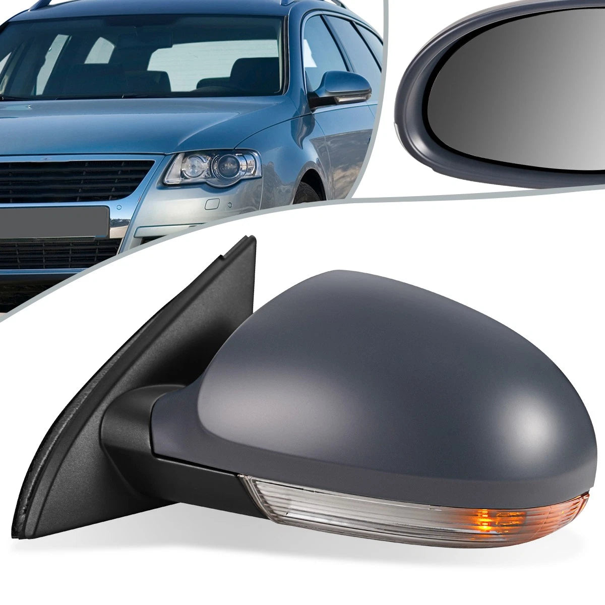 Power Heated Turn Signal Driver Side Mirror for VW Passat (2006–2007) VW1320125
