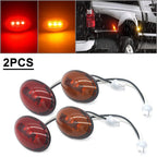 3 LED Oval Side Marker Lights for Car Truck Bus Trailer RV