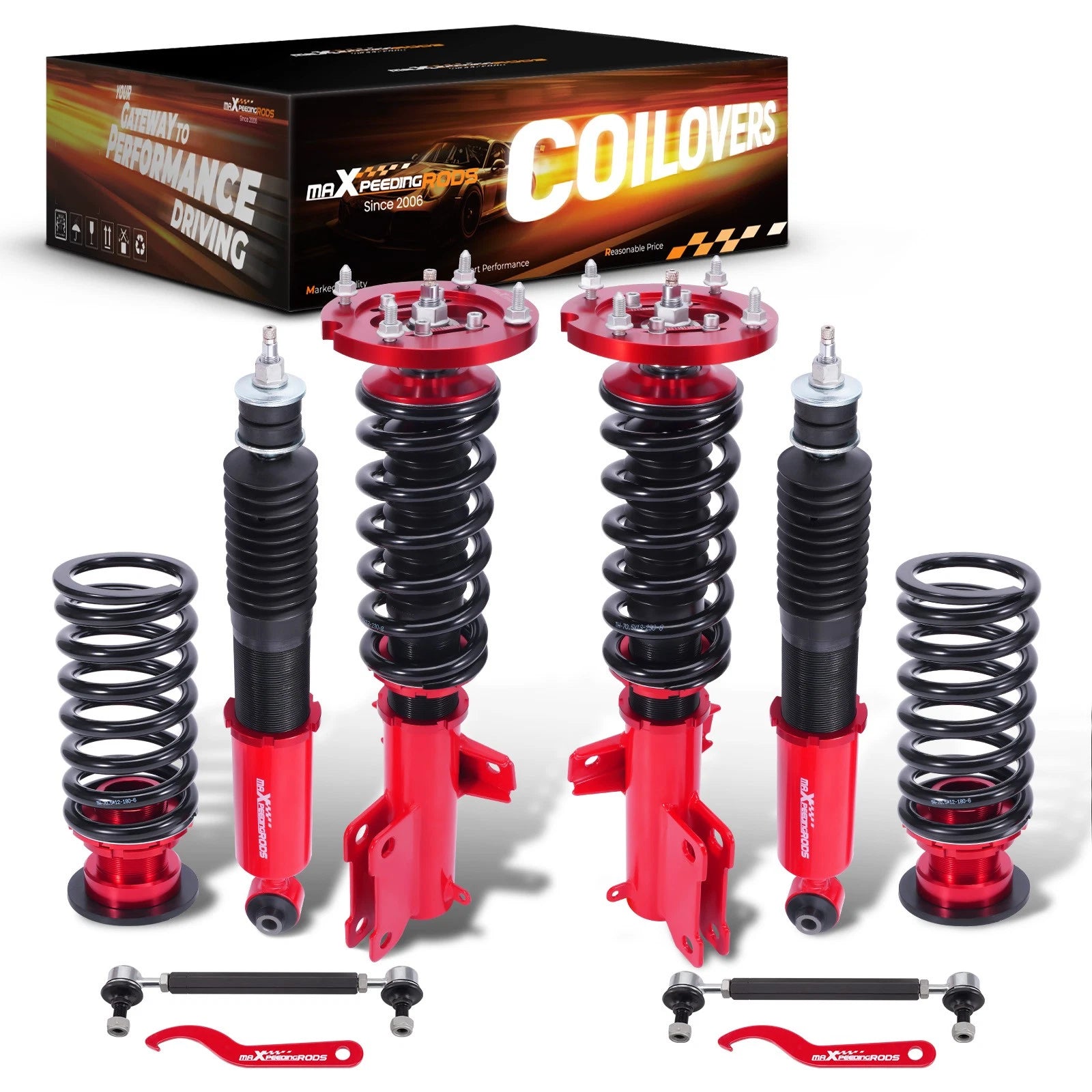 Coilovers 24-Step Adjustable Suspension Kit for Ford Mustang (2005–2014)
