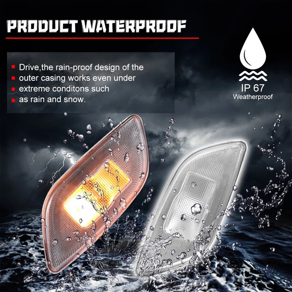 2X Clear Front Side Marker Lights with LED for Subaru Impreza (2002–2003)