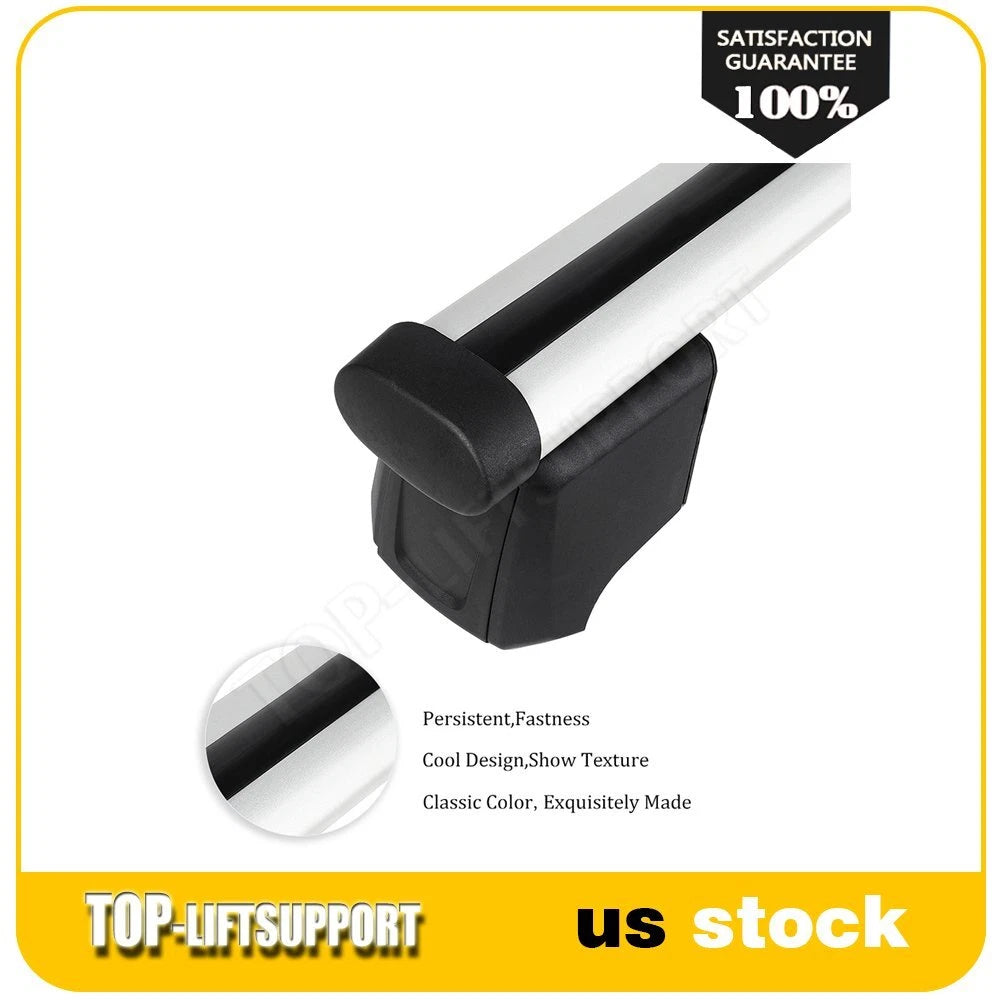 Set of 2 Roof Rack Cross Bars for Audi Q5 SQ5 (2012–2015) Black Aluminum
