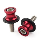 Swingarm Slider Stand Screws 8MM for Kawasaki ZX6R (2012–2021) Red CNC