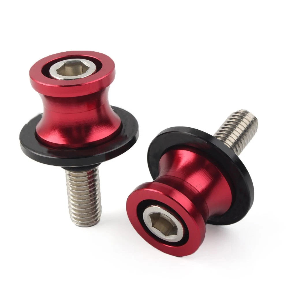 Swingarm Slider Stand Screws 8MM for Kawasaki ZX6R (2012–2021) Red CNC