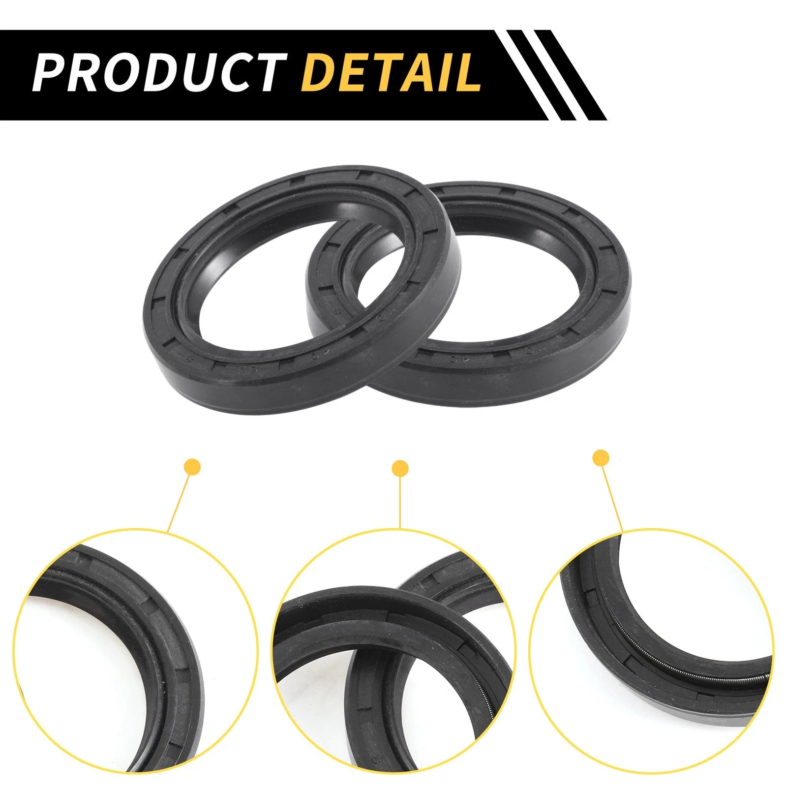 Set of 5 Oil Seal Rotary Shaft Seal NBR Rubber 40x55x8mm