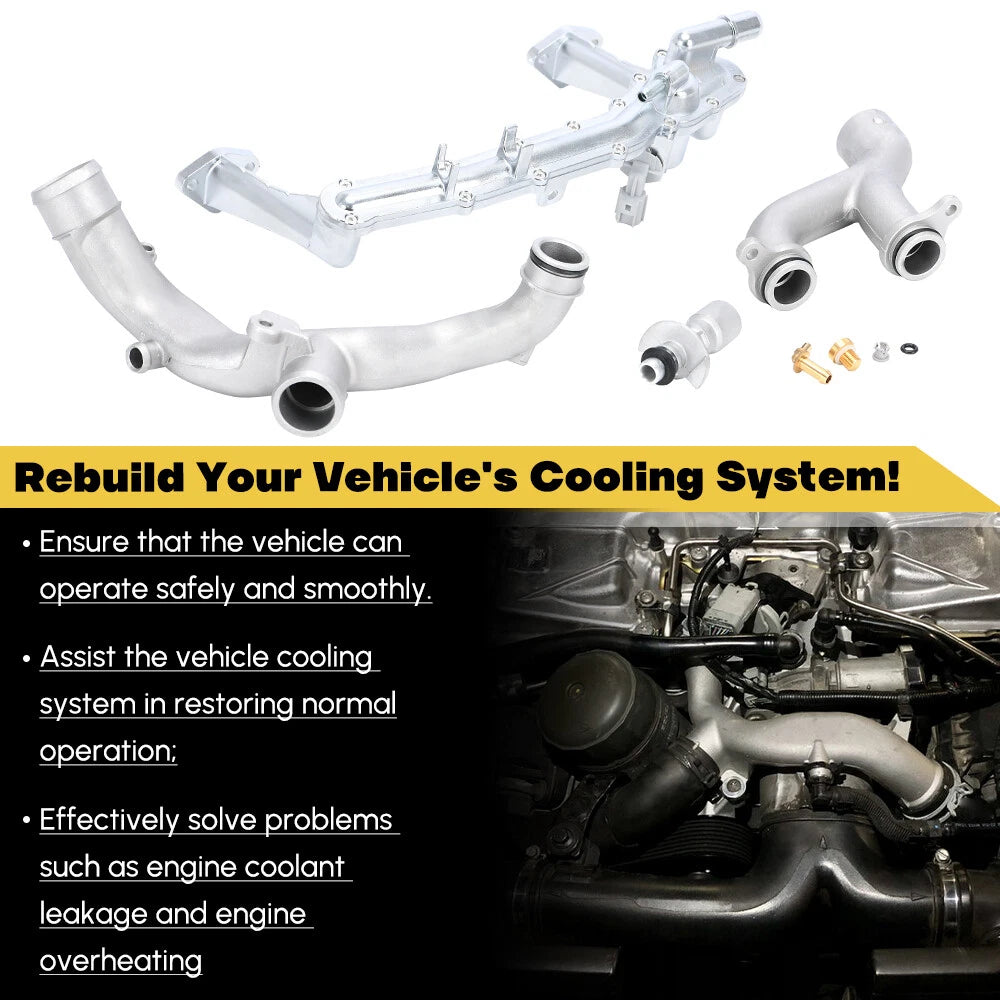 Upgraded Metal Coolant Crossover Pipe for Jaguar Land Rover (2010–2023)