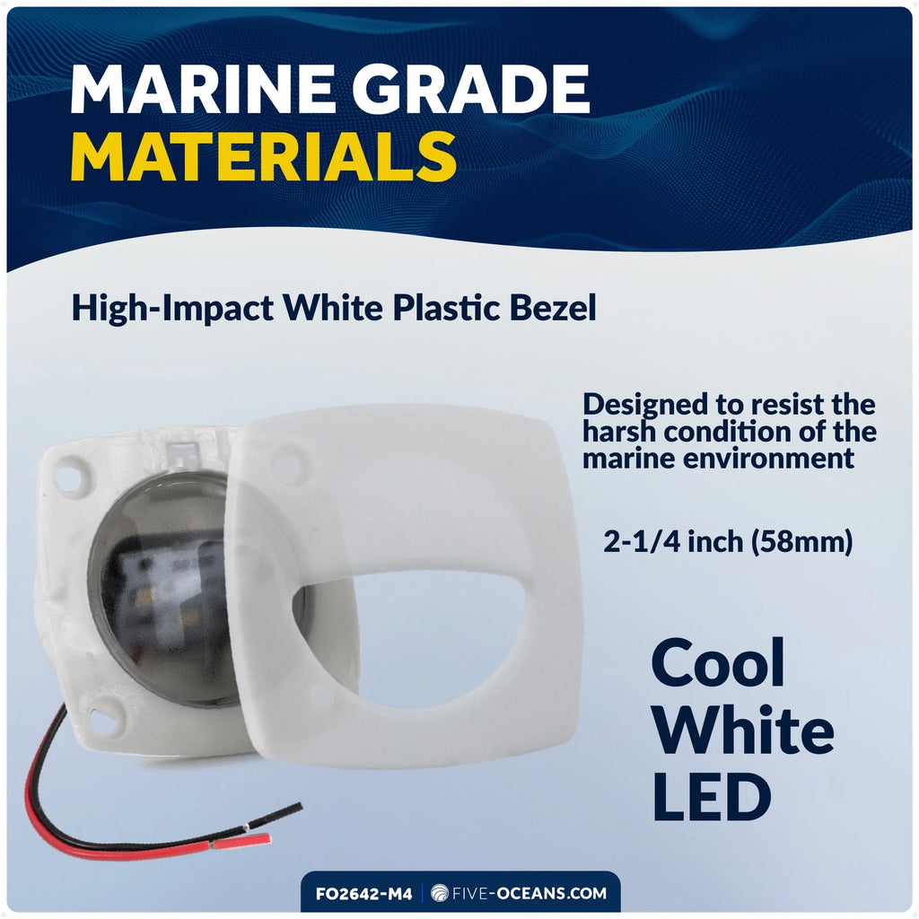 2X 2-1/4-Inch Square Companion Light for - Cool White LED, Black Housing