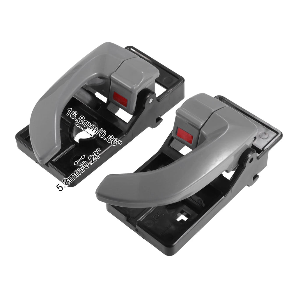 2X Interior Door Handle Black Gray for Hyundai Tucson (2005–2009)