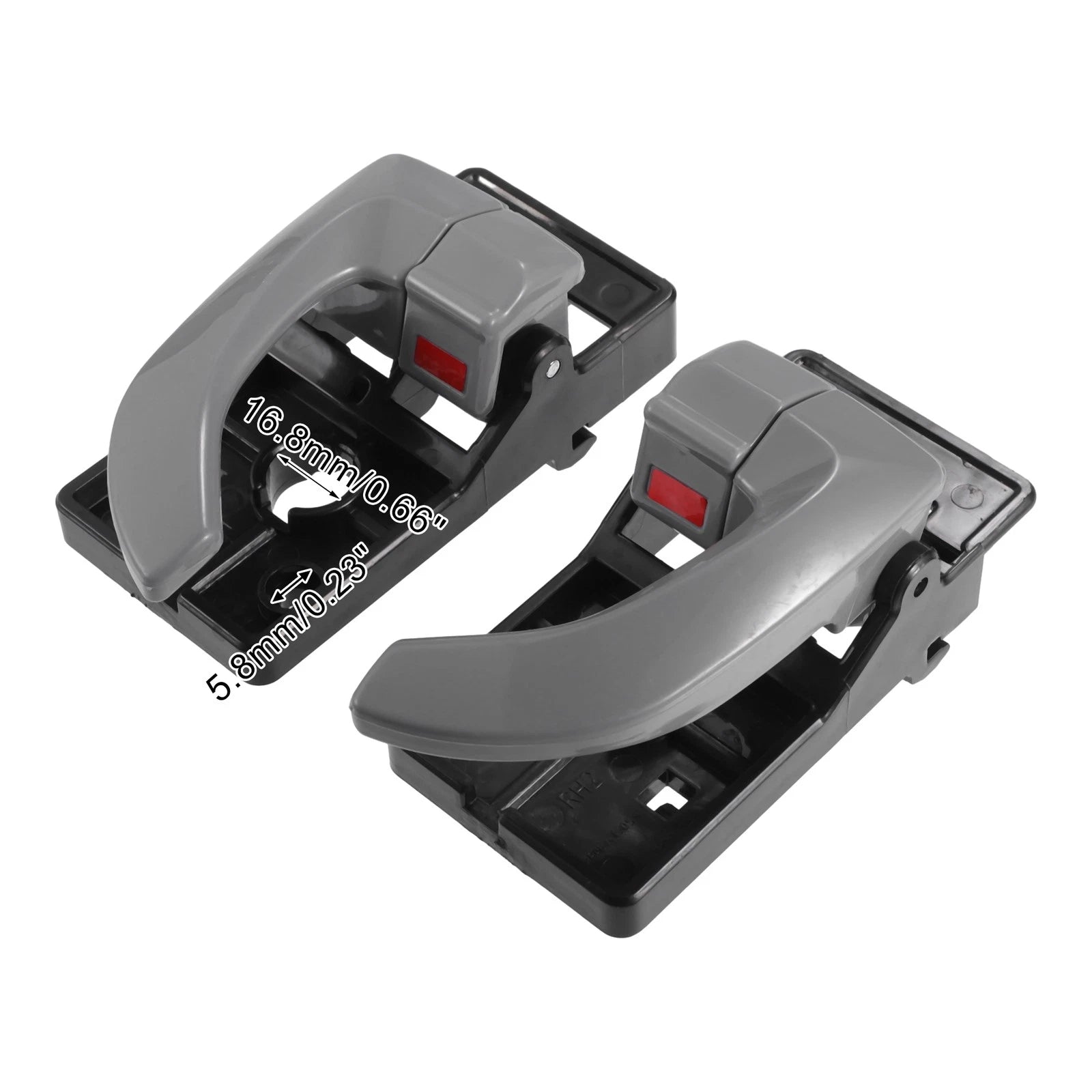 2X Interior Door Handle Black Gray for Hyundai Tucson (2005–2009)