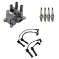 Set of 4 Denso Ignition Coil Wires & NGK Platinum Spark Plugs for Mazda 6 (2003–2008)