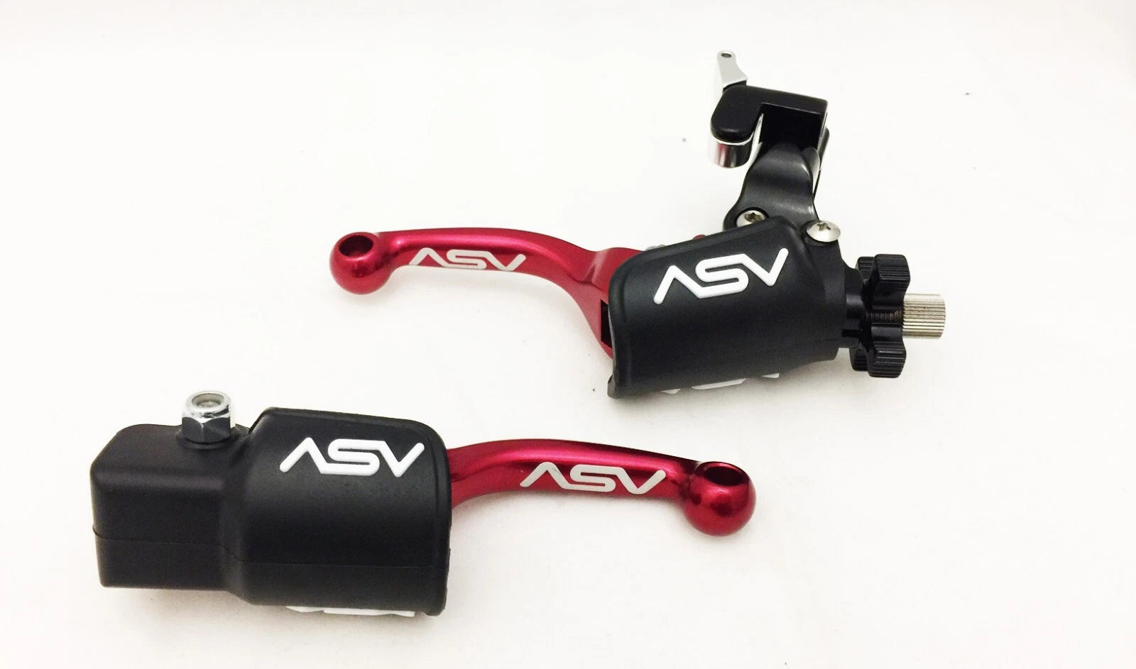 ASV F3 Shorty Front Brake Clutch Perch Levers Red for Yamaha WR 250F (1996–2000)