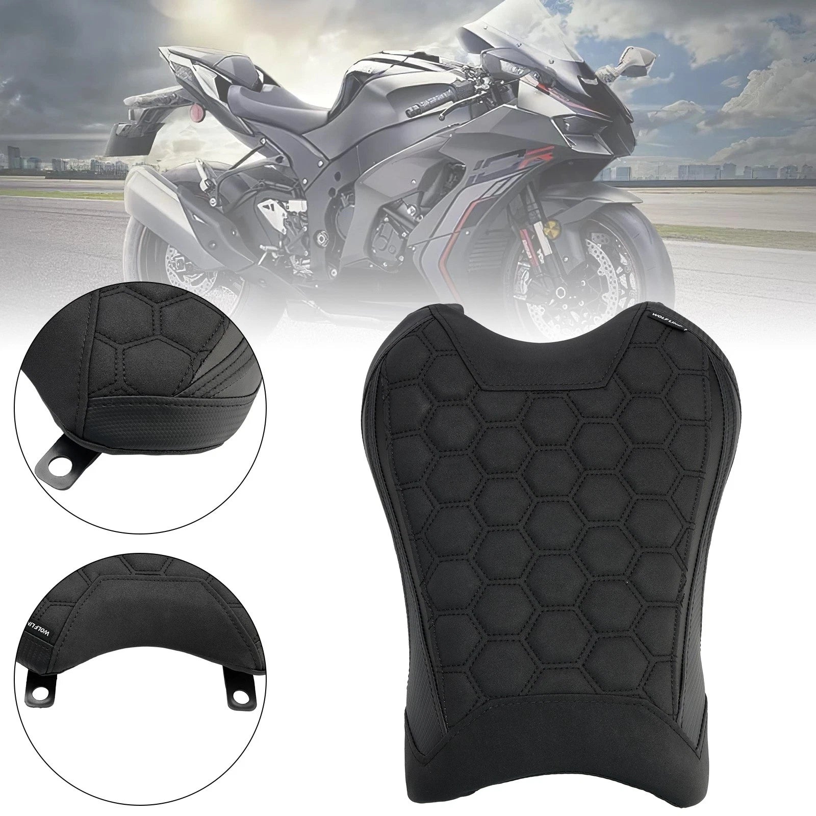 Front Driver Raider Seat Pillion Saddle Black for Kawasaki ZX-10R/RR (2021–2023)