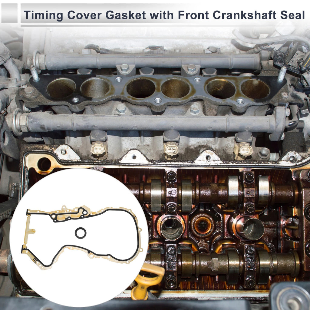 Timing Cover Gasket Set with Front Crankshaft Seal for VW Audi 1.4T 