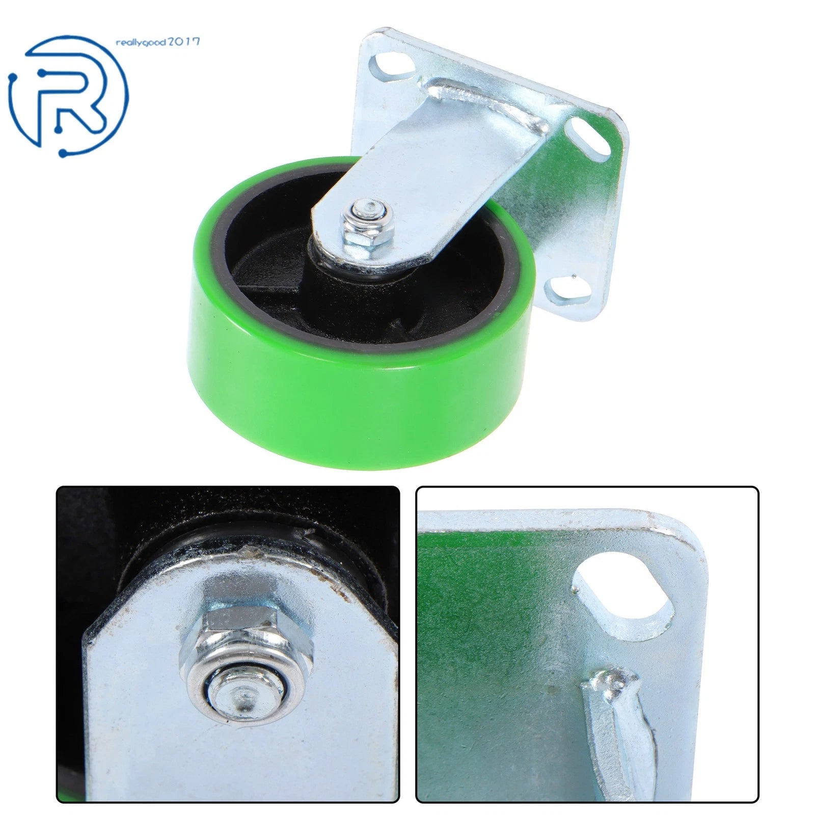 5-Inch Green Caster Wheel for Carts (1000 lbs Capacity)