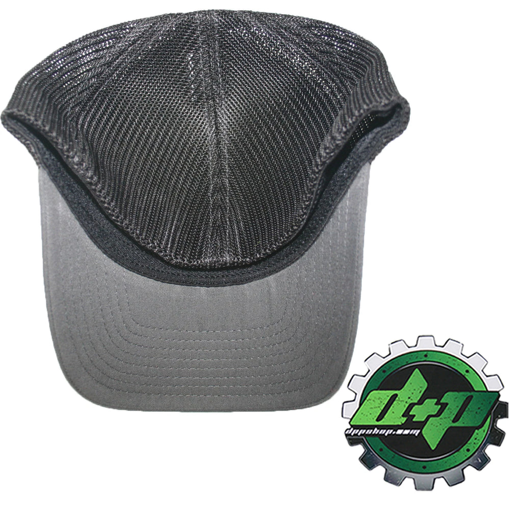 Powerstroke Trucker Hat for Ford (Charcoal Gray/Black, Flex Fit LG/XL)