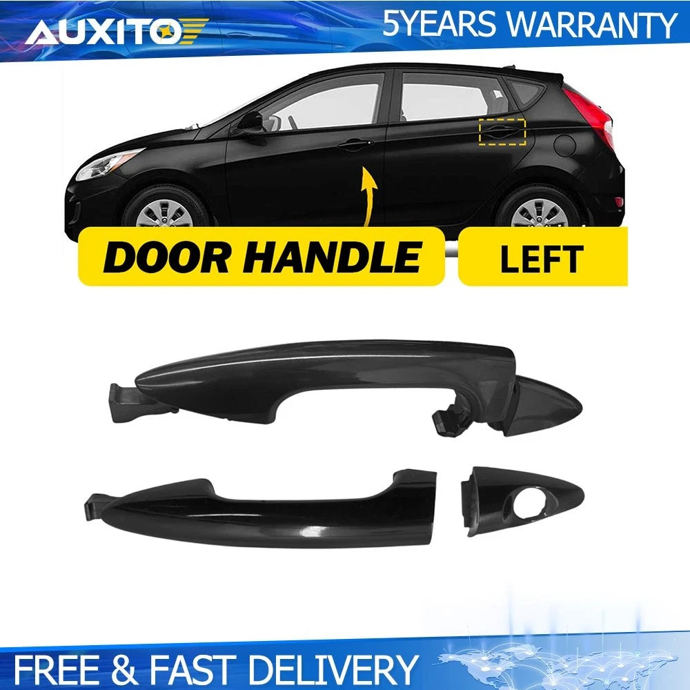 Outer Exterior Door Handle for Hyundai Accent (2012–2017) - Driver Side, Rear