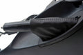 E Brake Boot Cover for Nissan 370Z (2008–2019) Black Gray Stitch