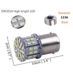 2X 1156 BA15S 50-SMD LED Light Bulbs for RV Interior Turn Signal Lamp