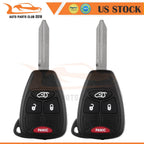 2X Keyless Key Fob Remote Case Shell for Chrysler 200 Jeep Liberty (2011–2013)