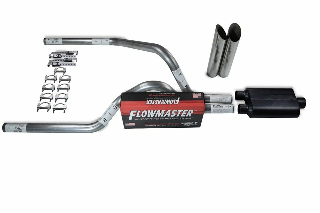 2.5" Dual Exhaust Kit for Dodge Dakota (1997–2005) Flowmaster 40 Series SW Tip
