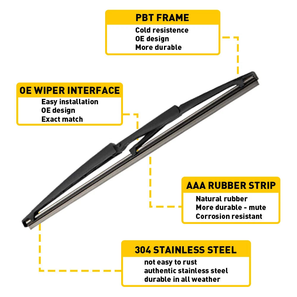 Rear Window Wiper Blade and Arm Set for Scion xB (2004â2006)