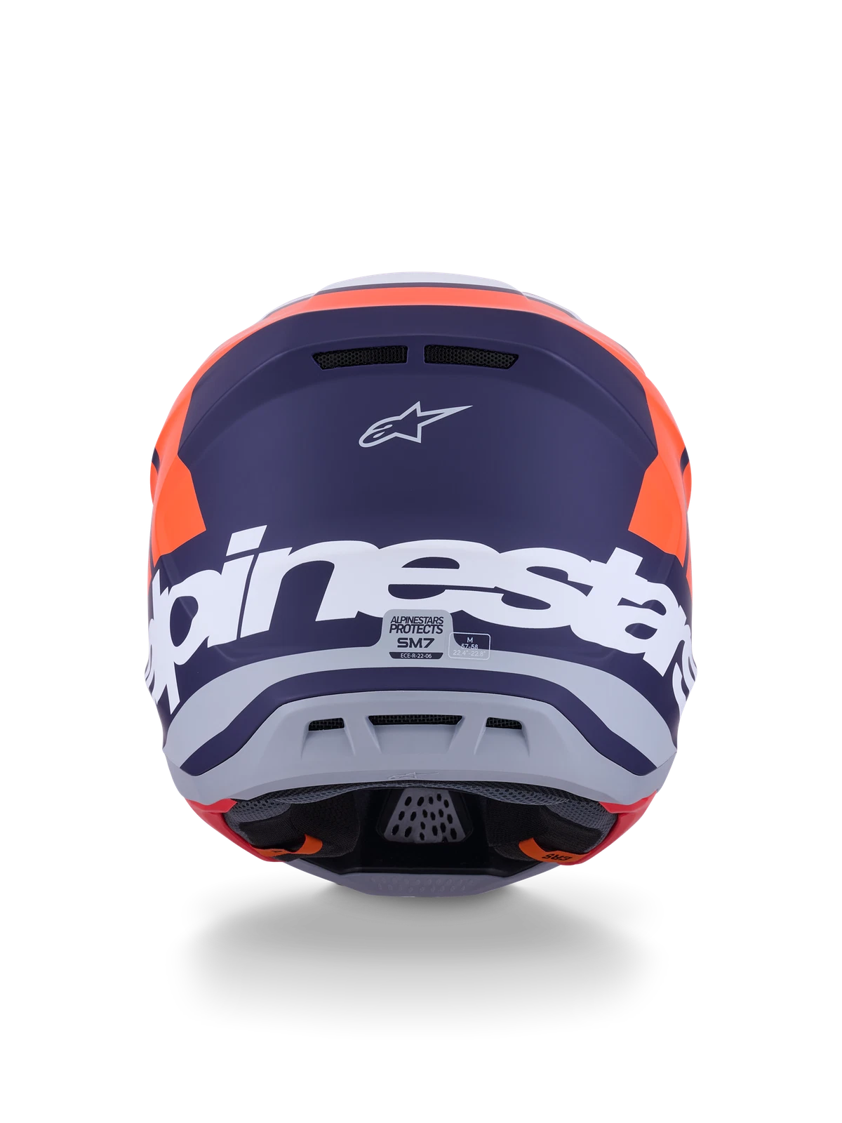 Alpinestars SM7 Core Helmet for Off-Road (Large, Orange/Blue, 8301826-408-L)