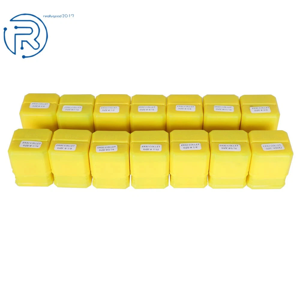 14Pcs ER32 Spring Collet Set for Milling Lathe Engraving Machine